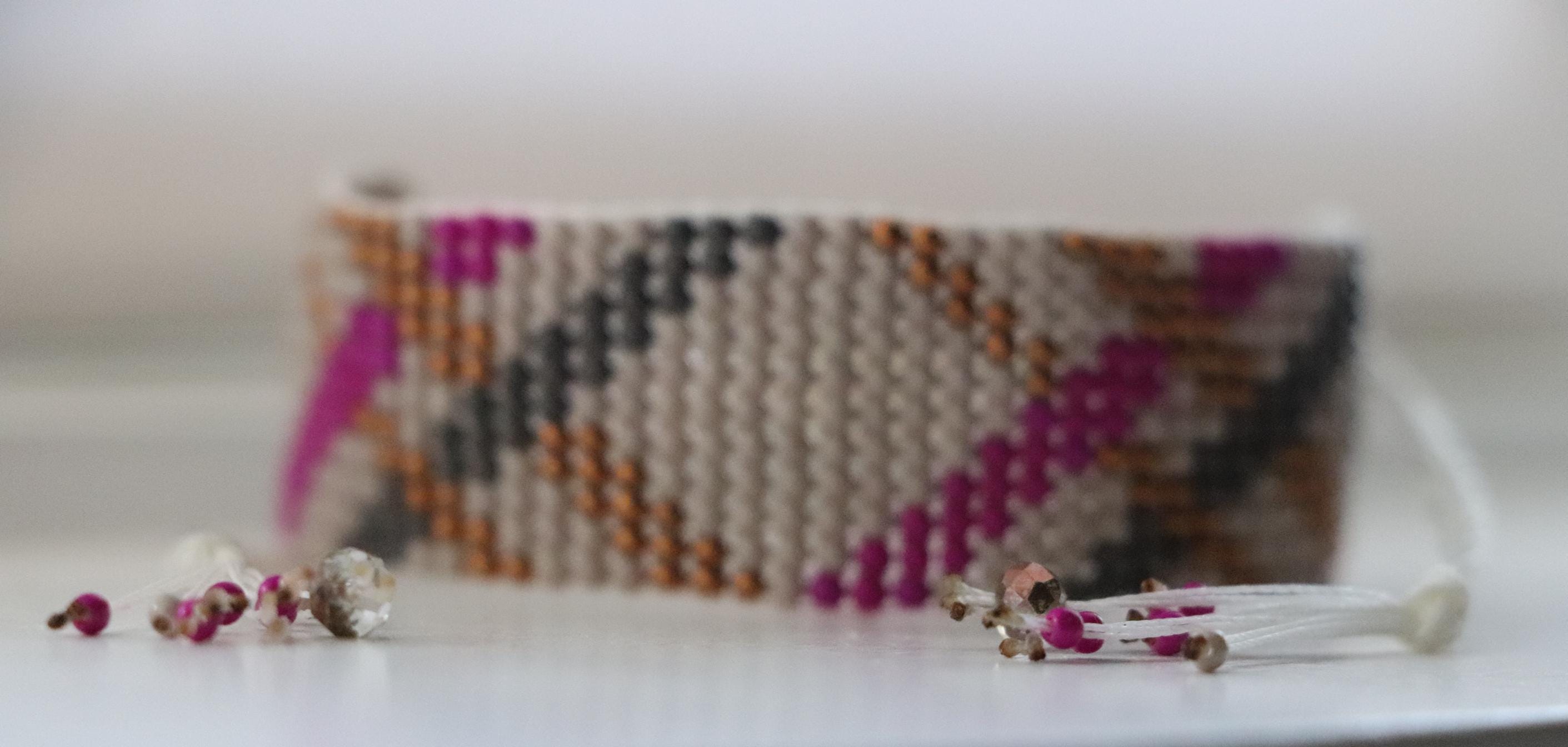Light Gray Striped Pattern Bracelet