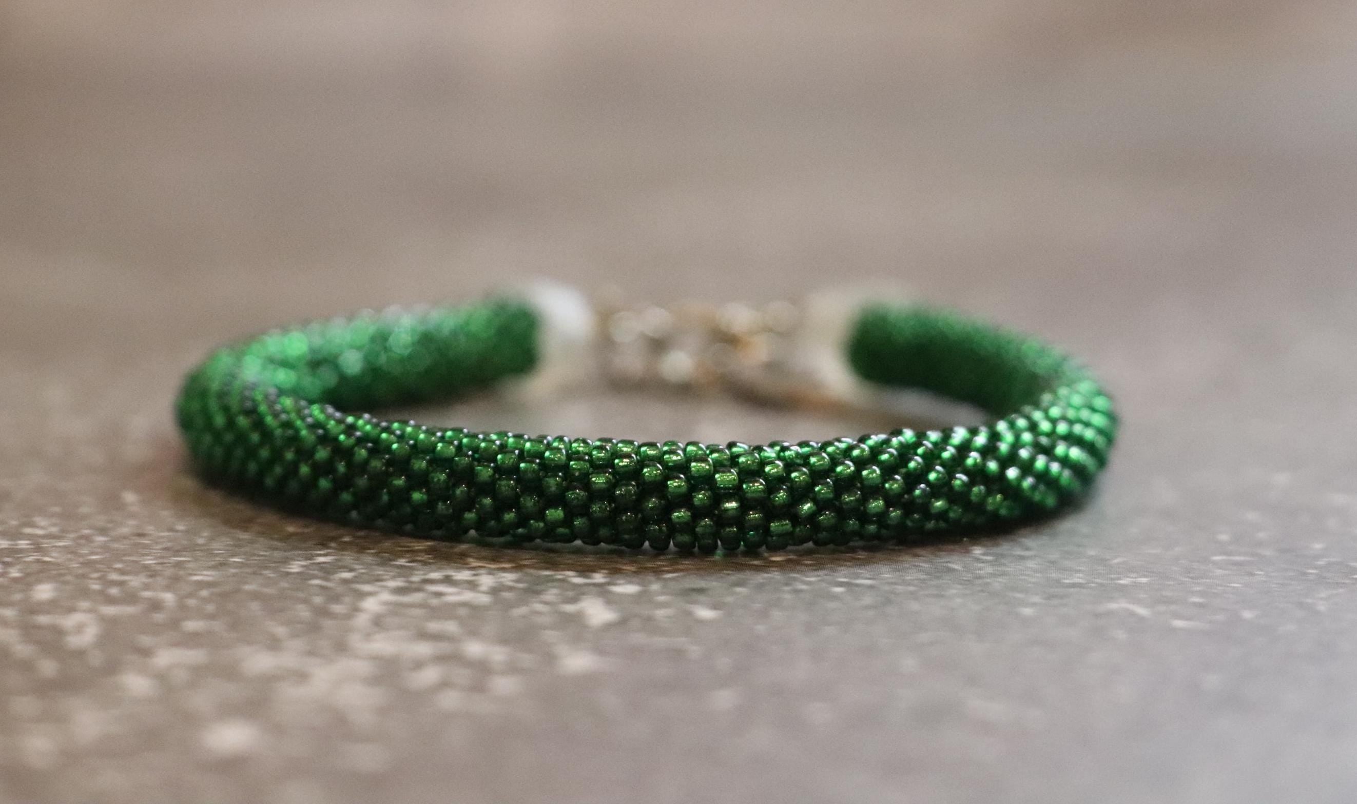 Light Green Seed Bead Bracelet