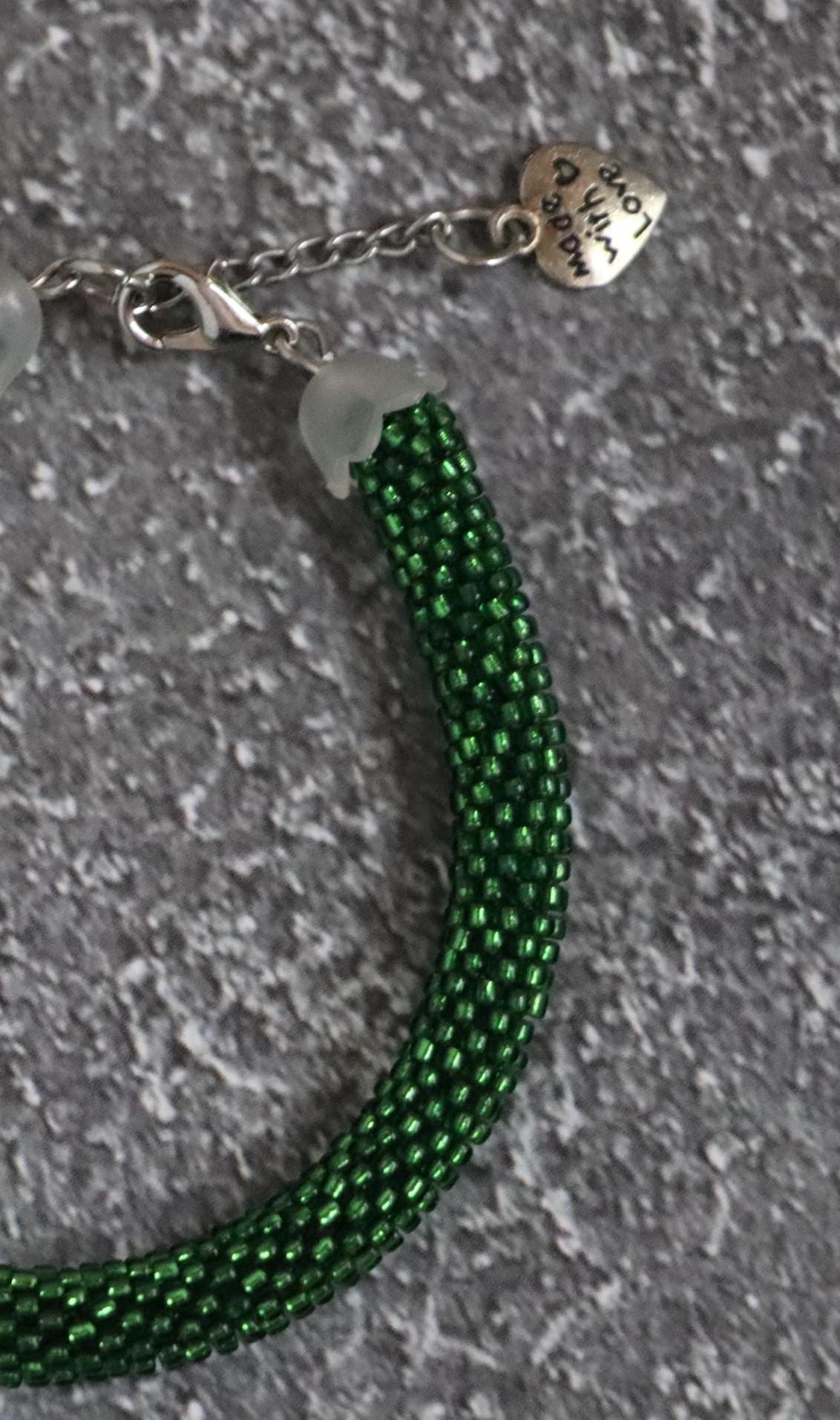 Light Green Seed Bead Bracelet