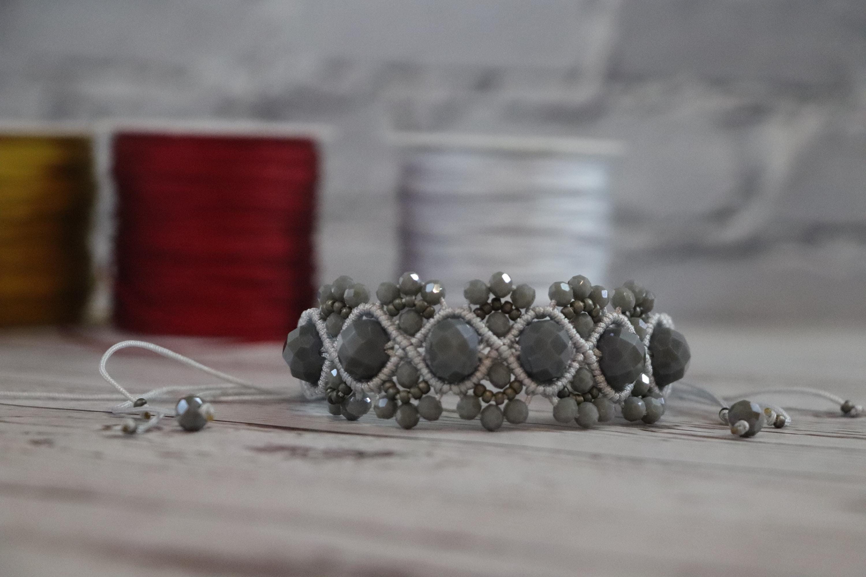 Light Grey Macrame Bracelet