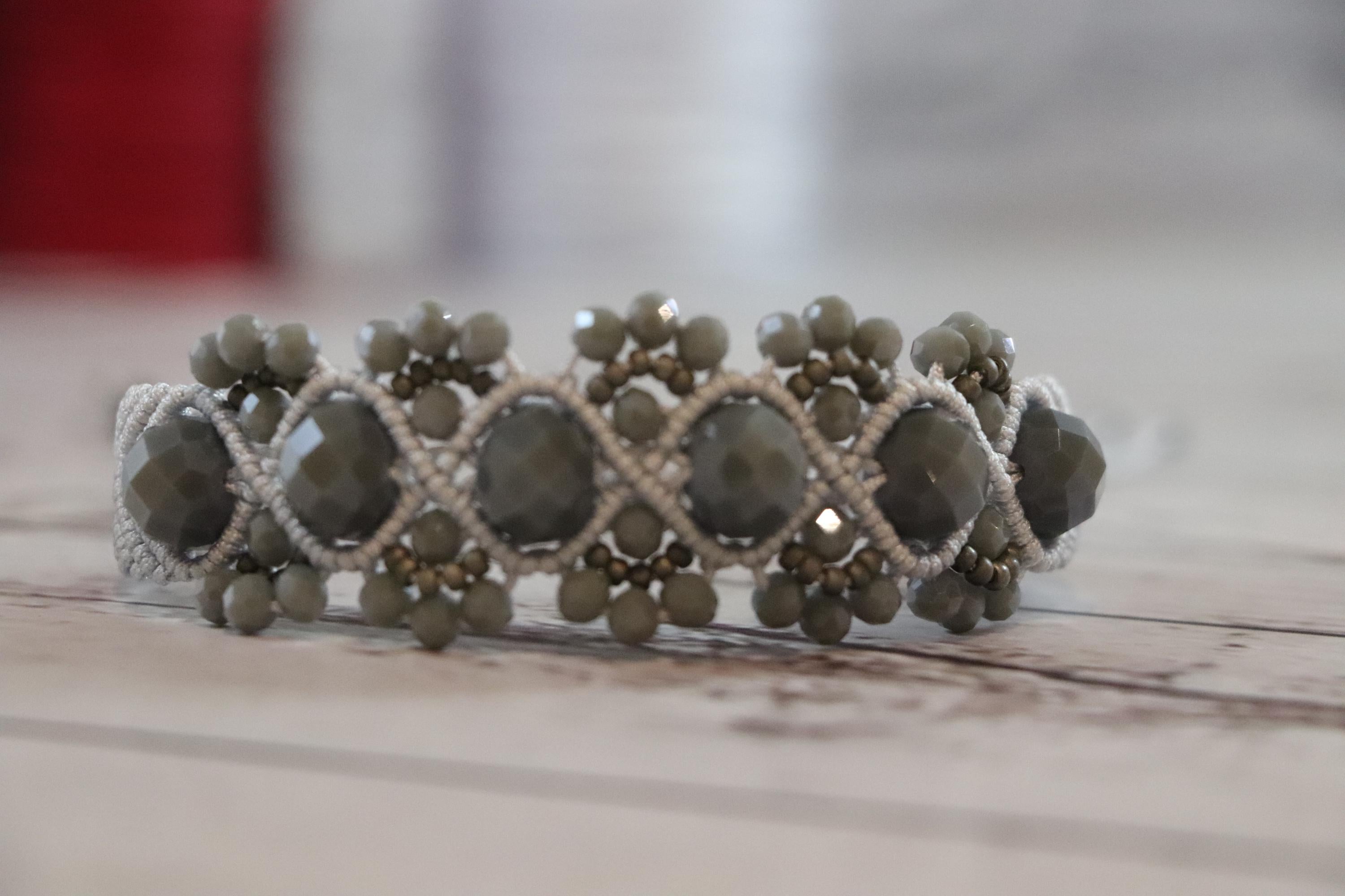 Light Grey Macrame Bracelet
