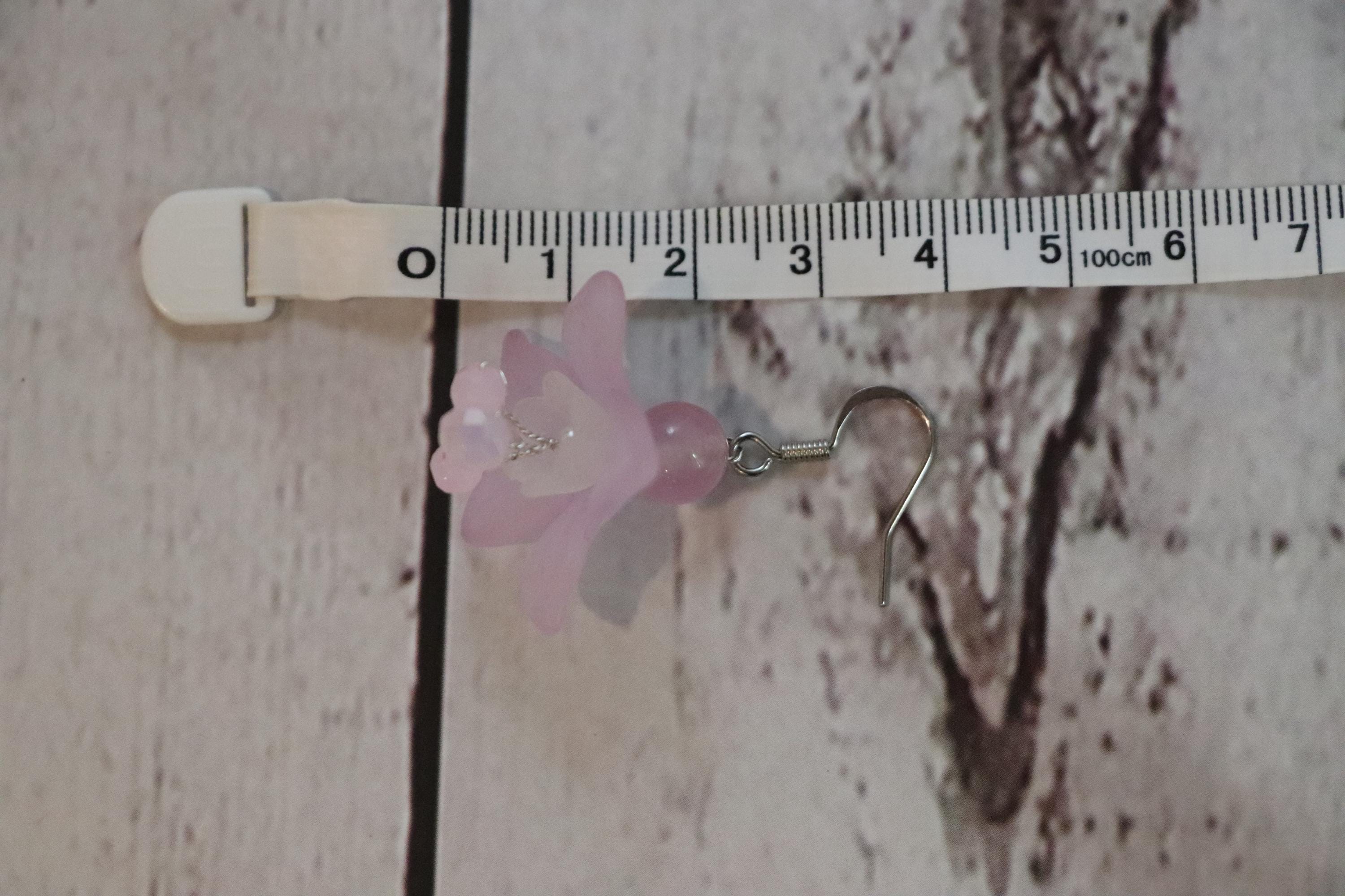Light Pink Flower Earrings