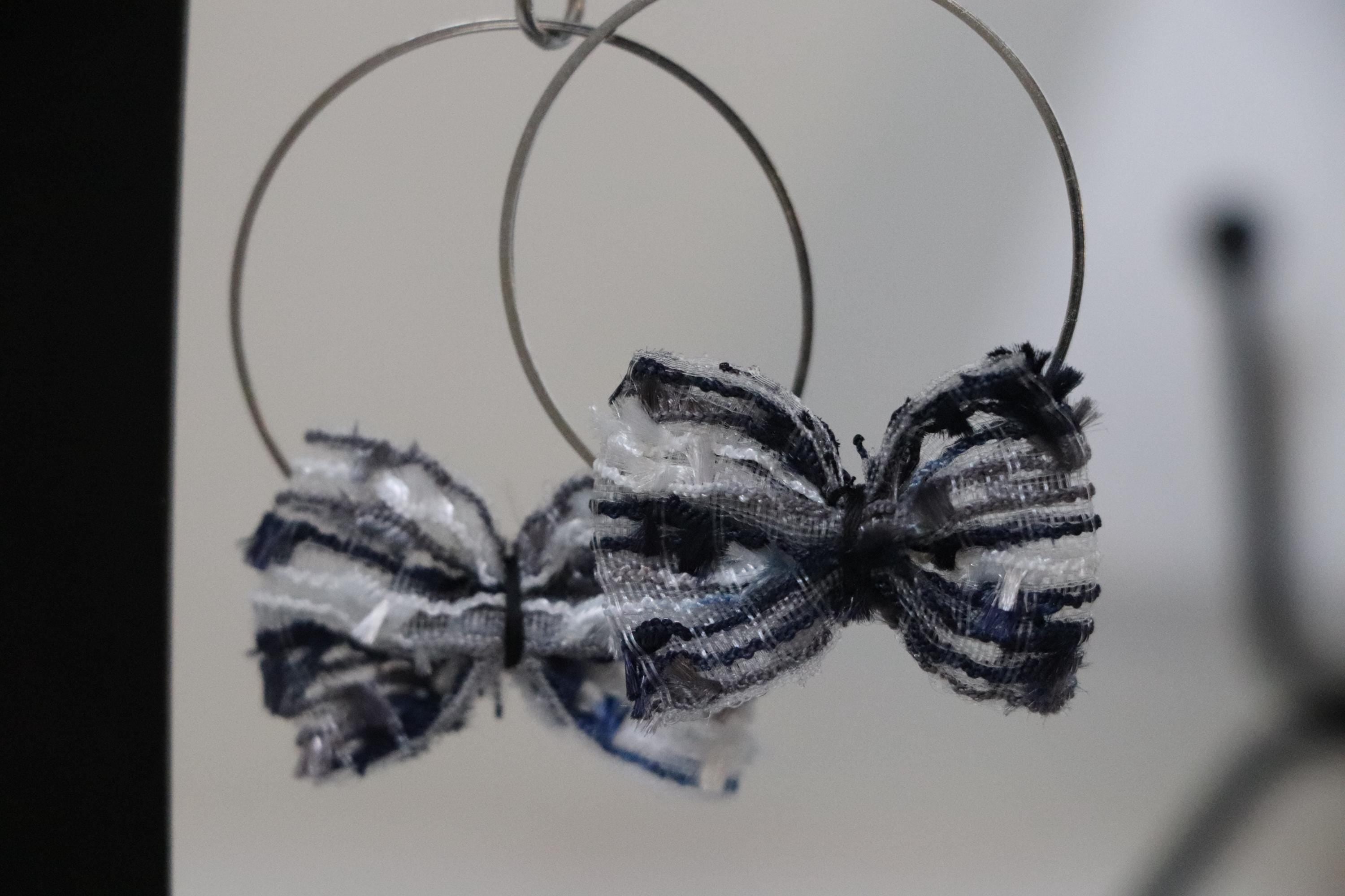 Multicolor Bow Hoop Earrings