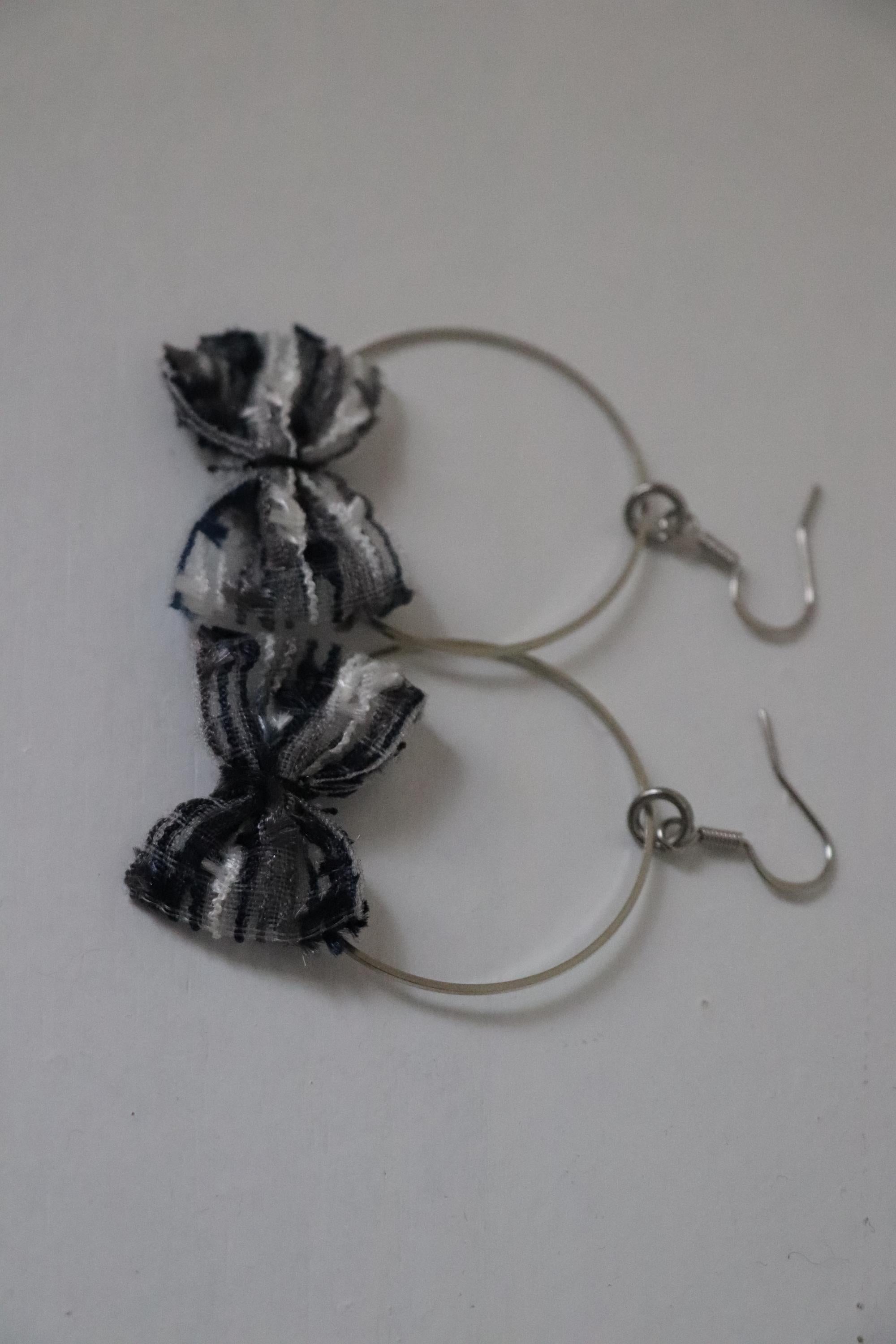 Multicolor Bow Hoop Earrings