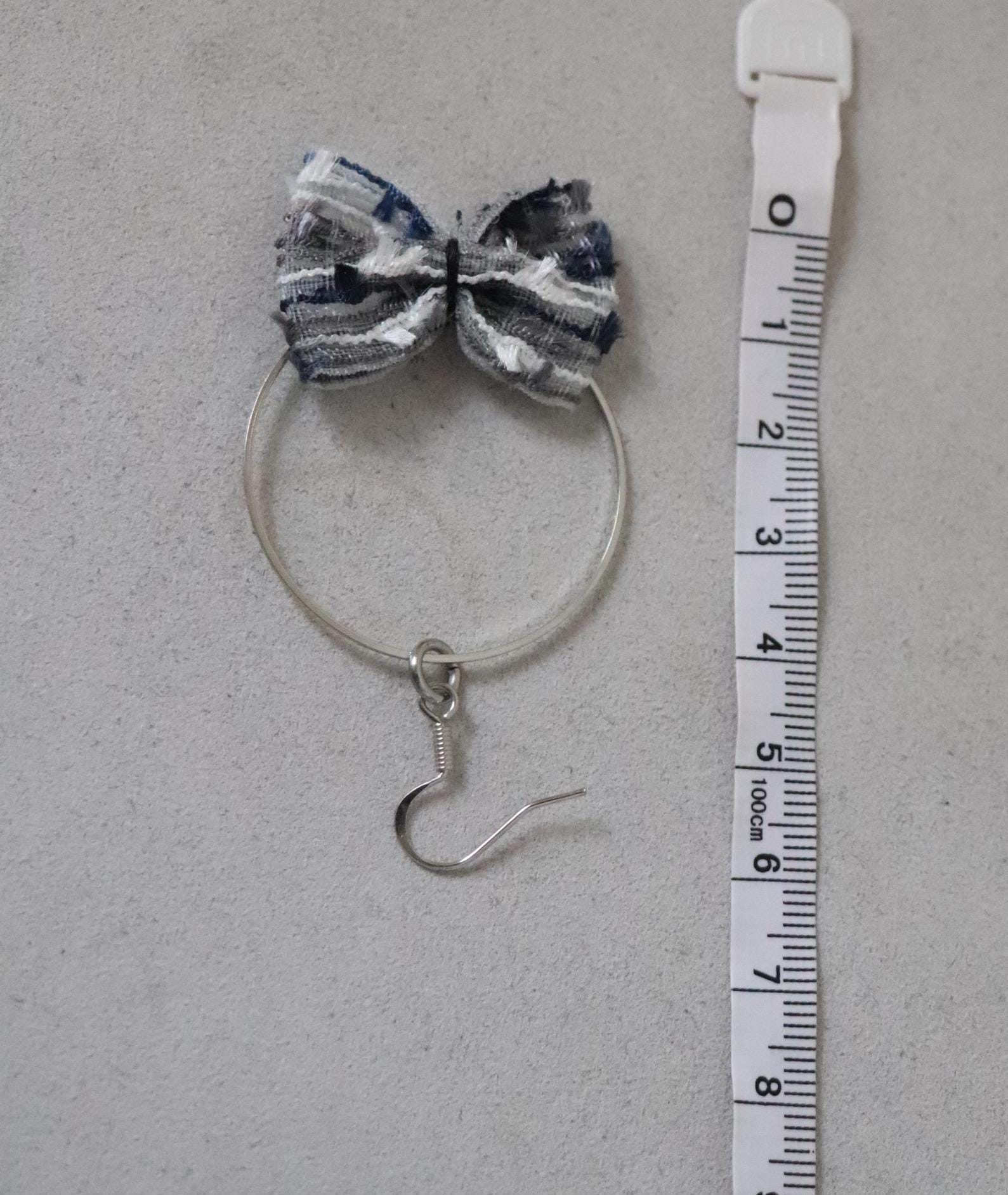 Multicolor Bow Hoop Earrings