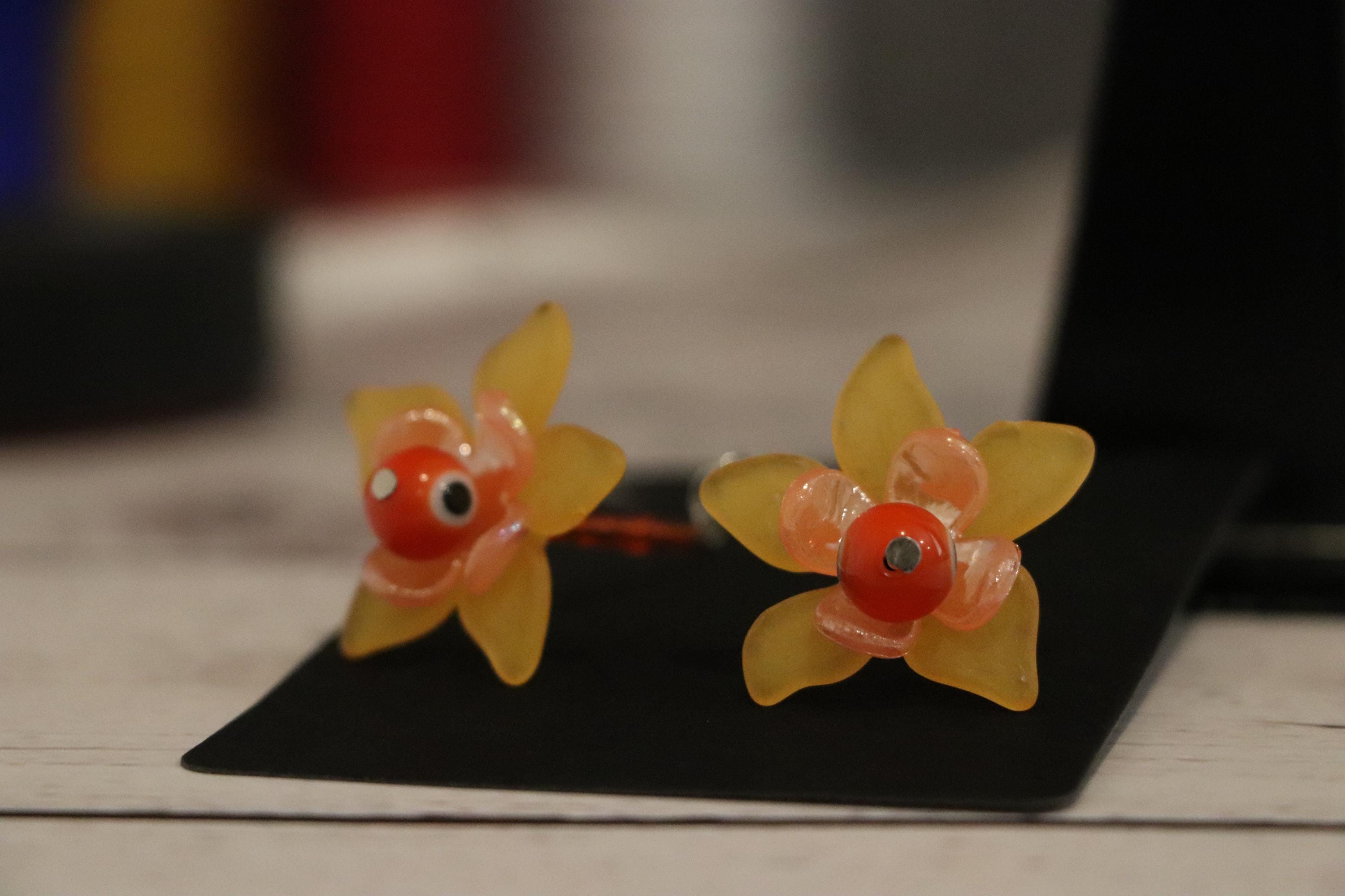 Orange&Yellow Flower Earrings