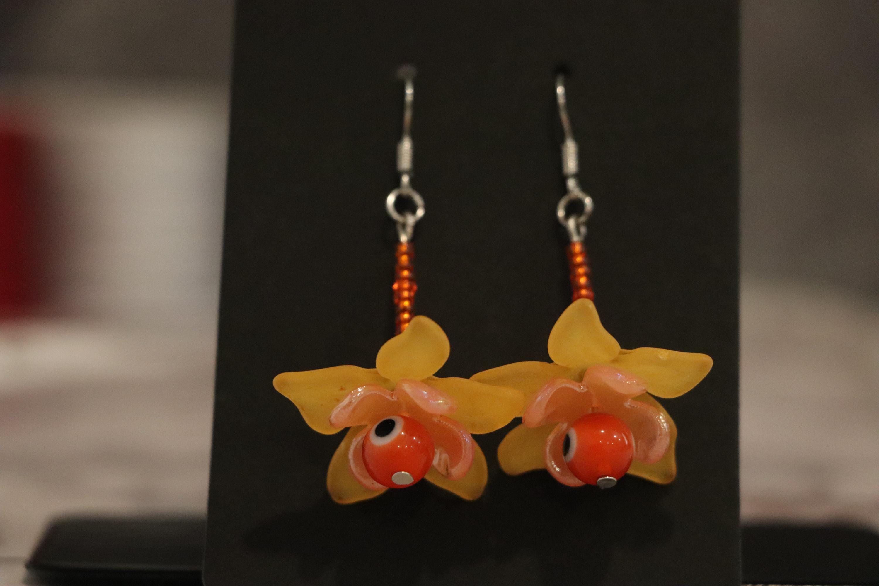 Orange&Yellow Flower Earrings