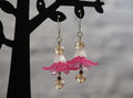 Pink Flower Earrings