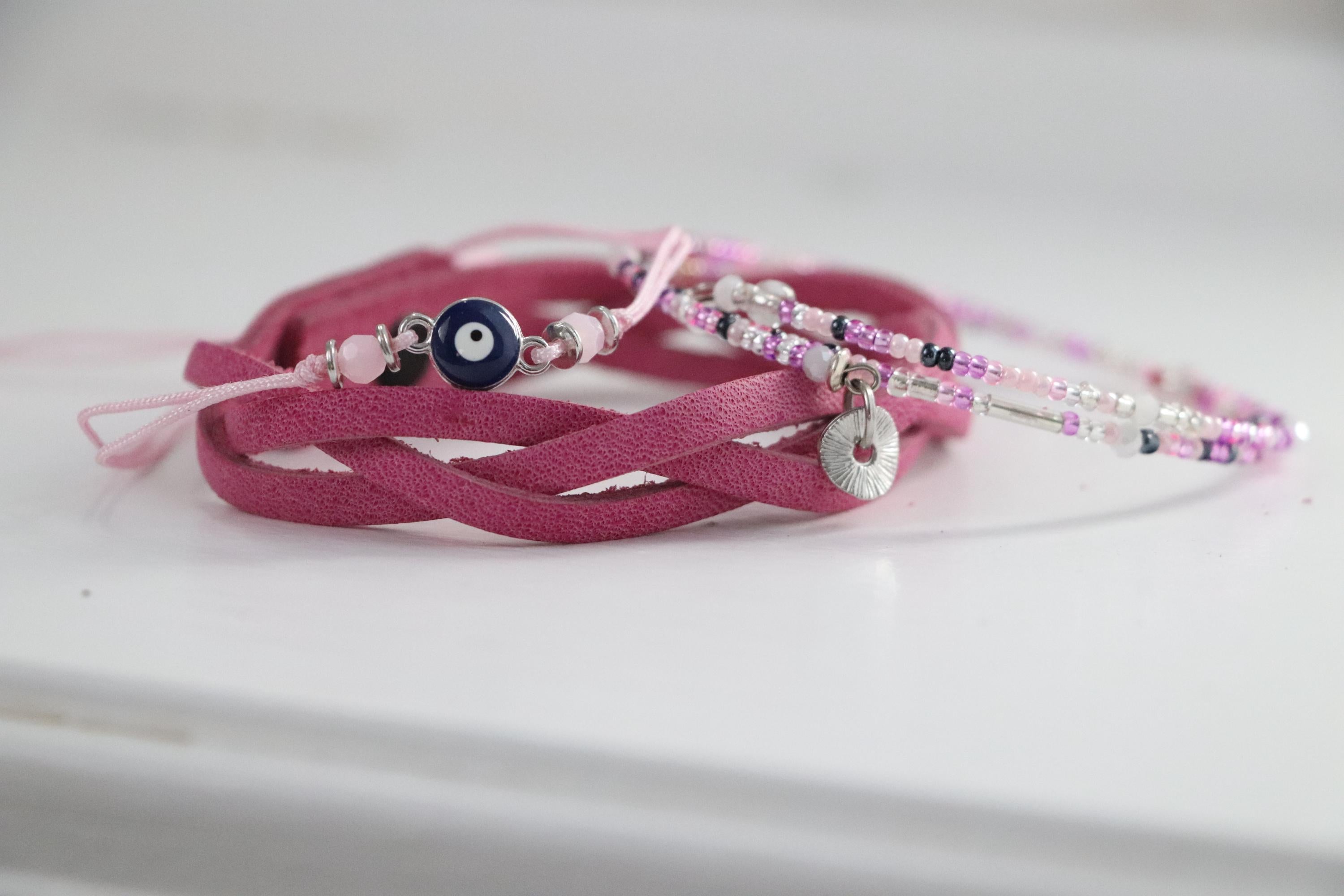 Pink Tones Unisex Bracelet Set 005