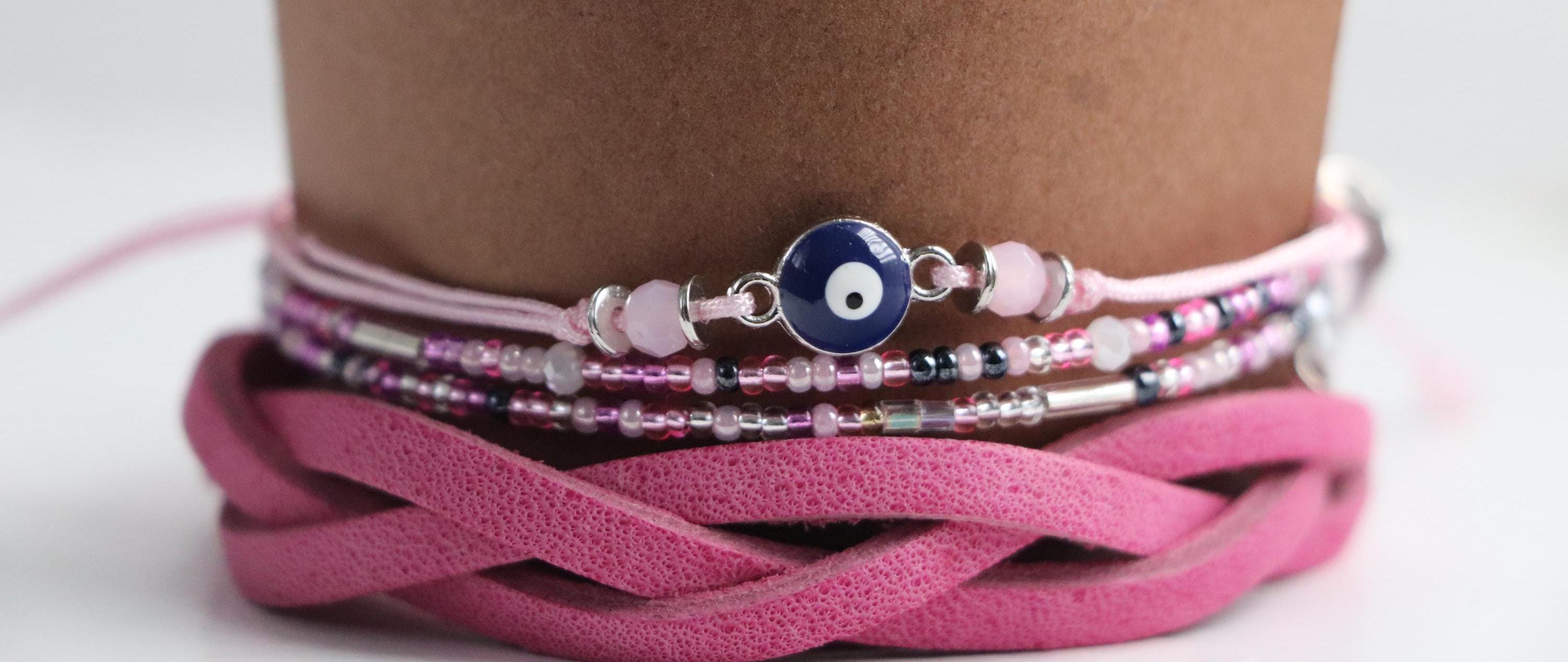 Pink Tones Unisex Bracelet Set 005