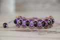 Purple&Gold Macrame Bracelet
