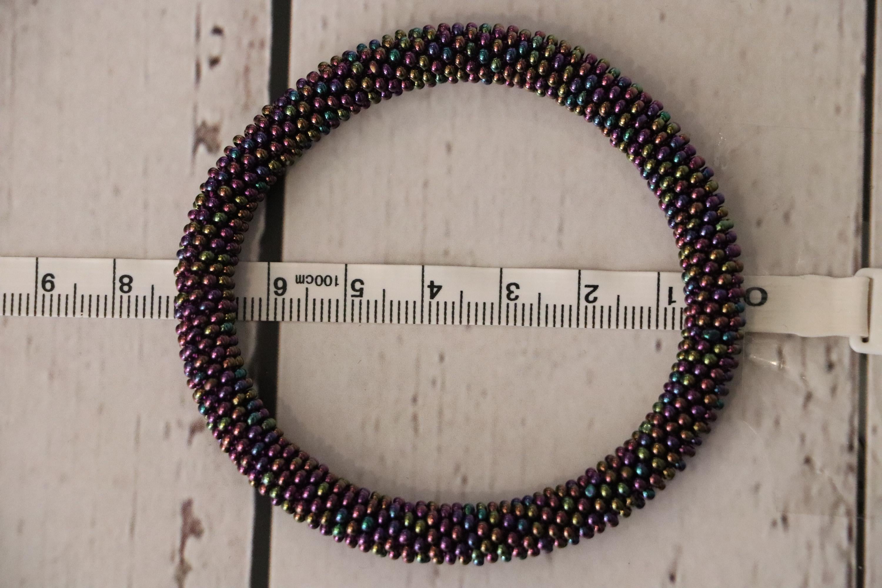 Purple Iridescent Stretch Bracelet for Women