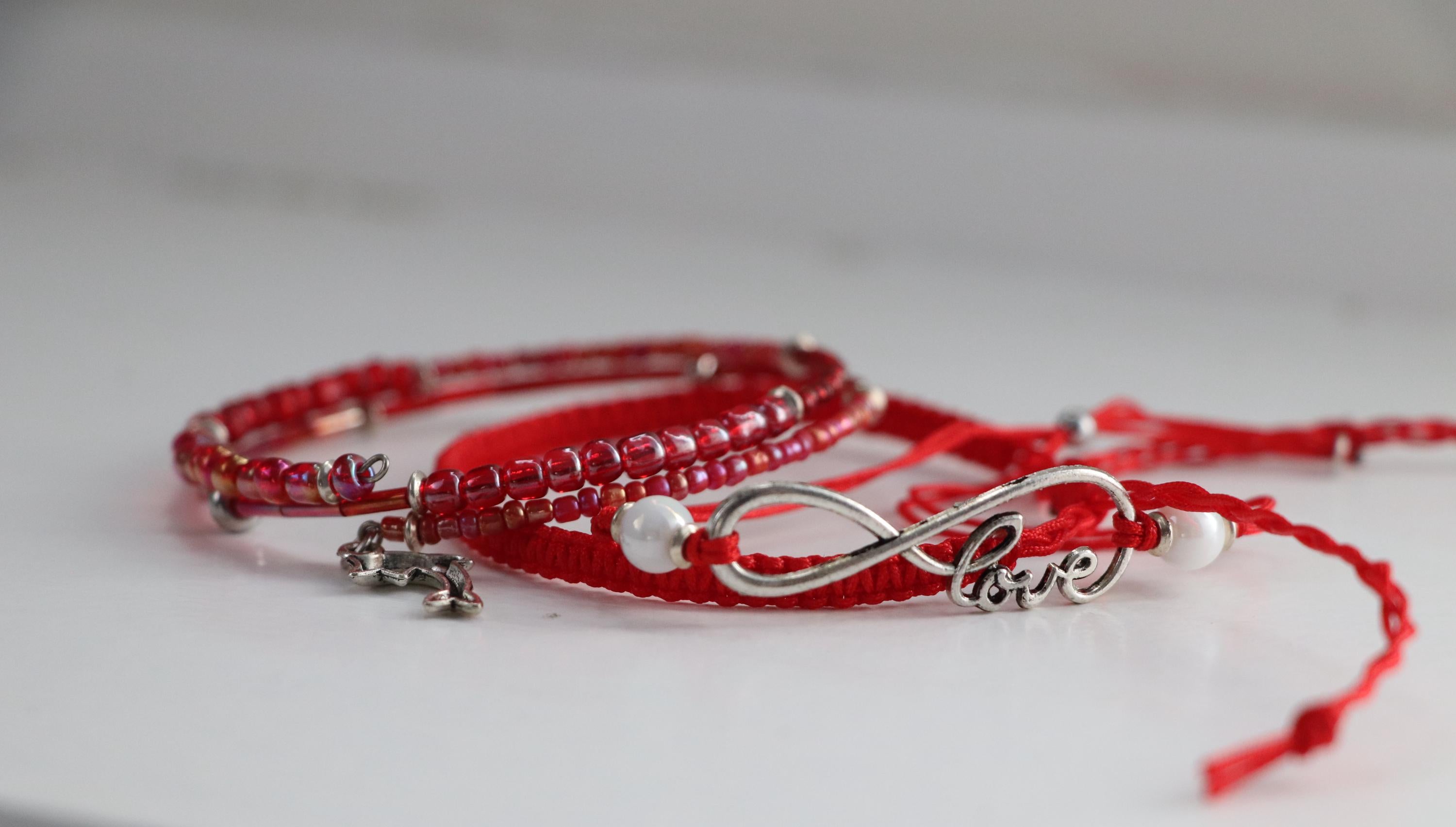 Red Love Triple Unisex Bracelet Set 010