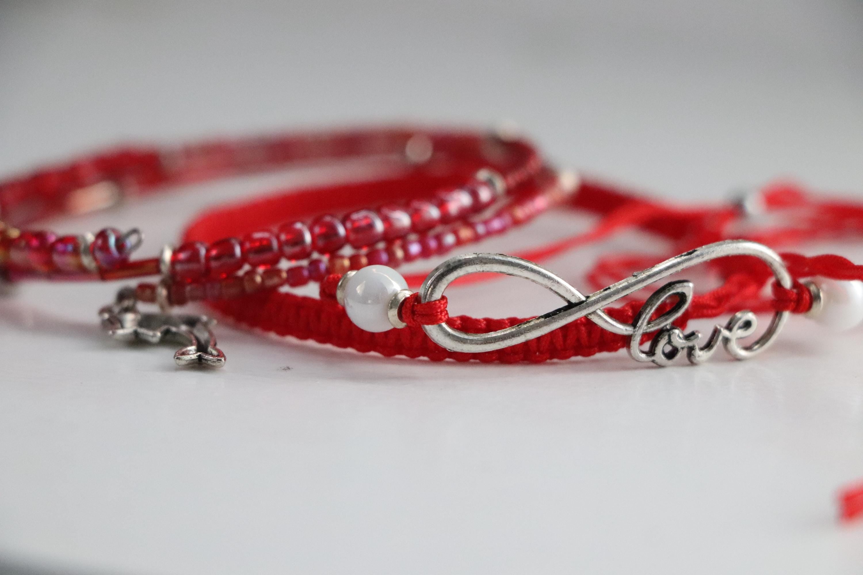 Red Love Triple Unisex Bracelet Set 010