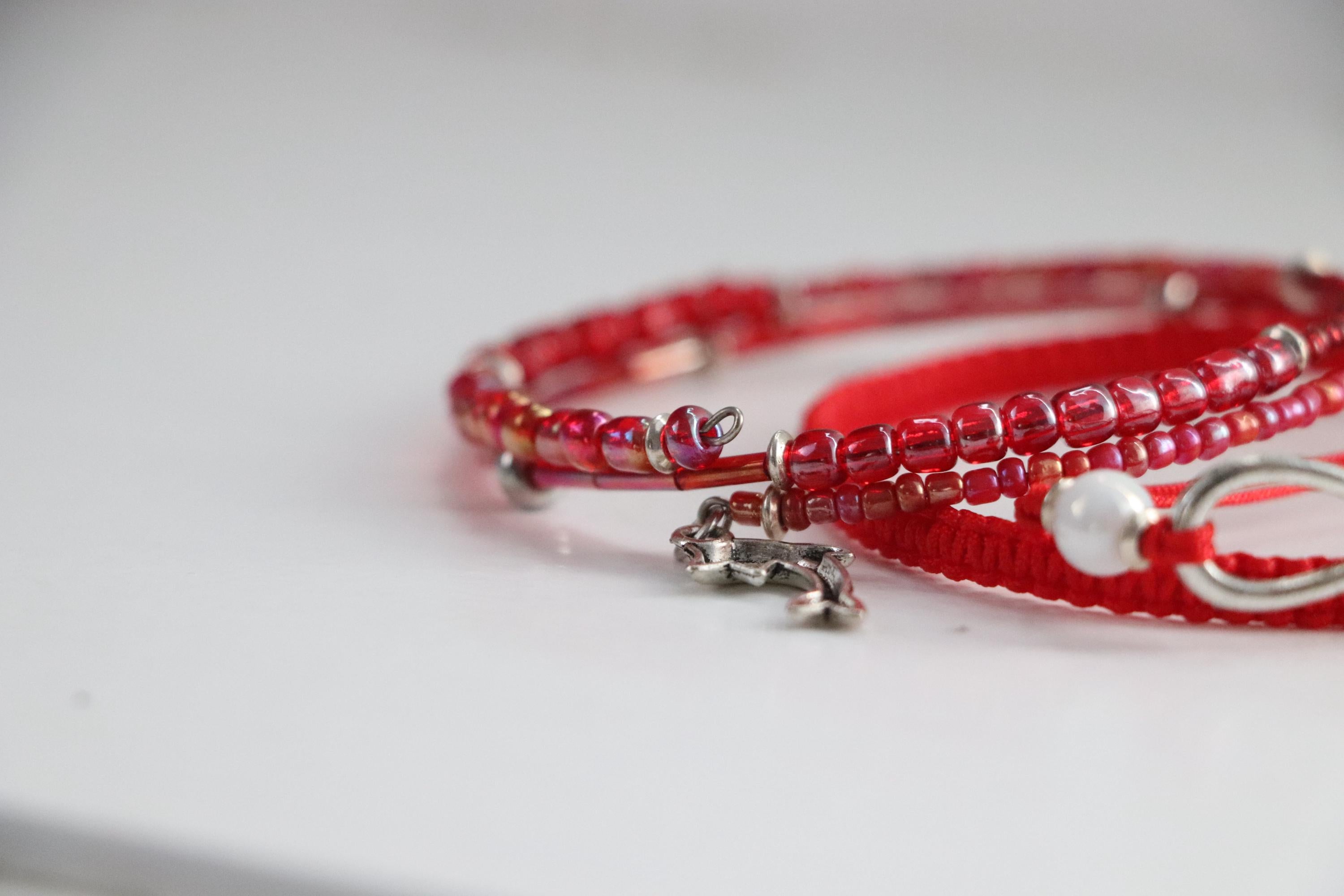 Red Love Triple Unisex Bracelet Set 010