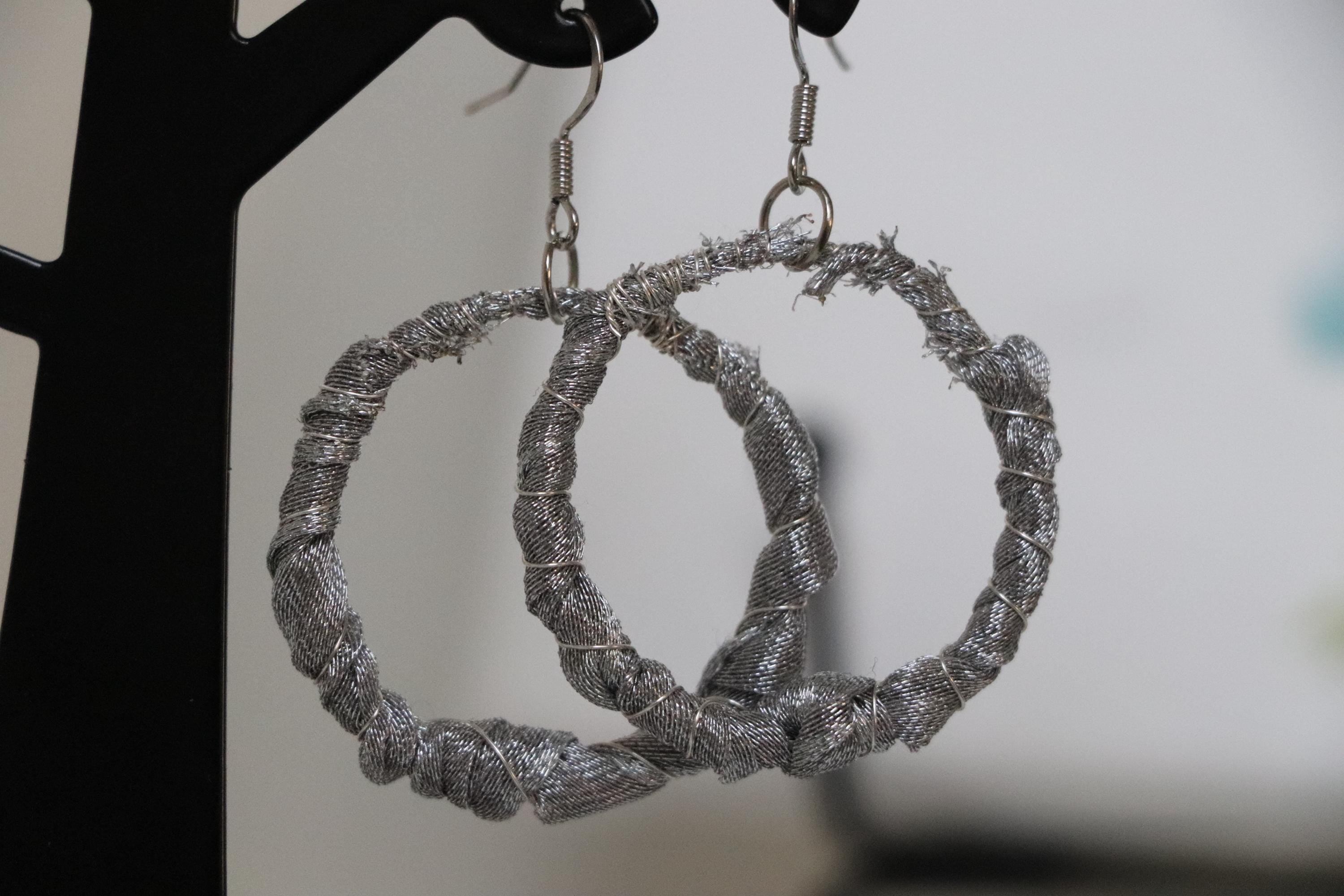 Silver Tone Hoop Earrings