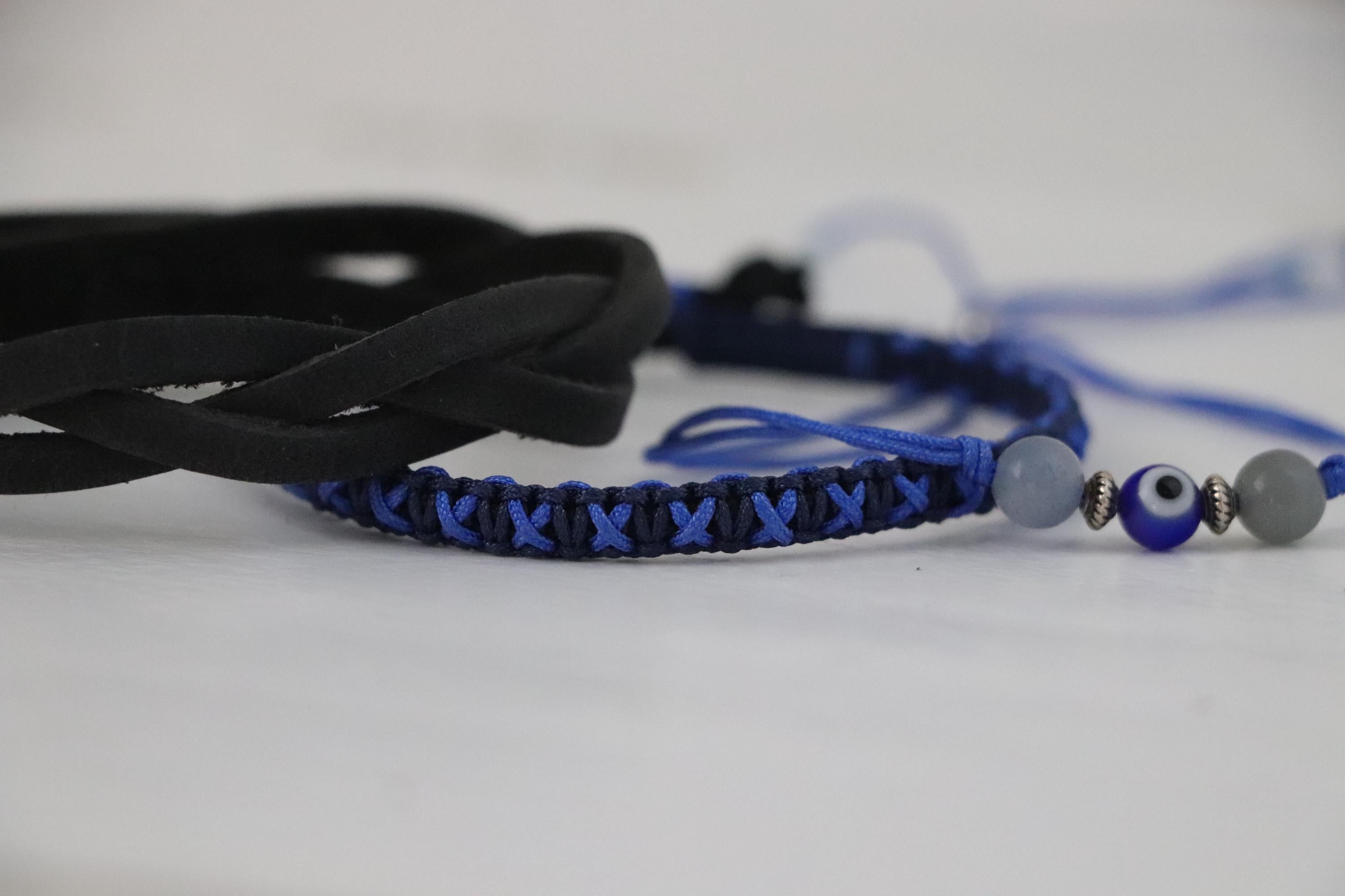 Triple Blue Unisex Bracelet Set 002