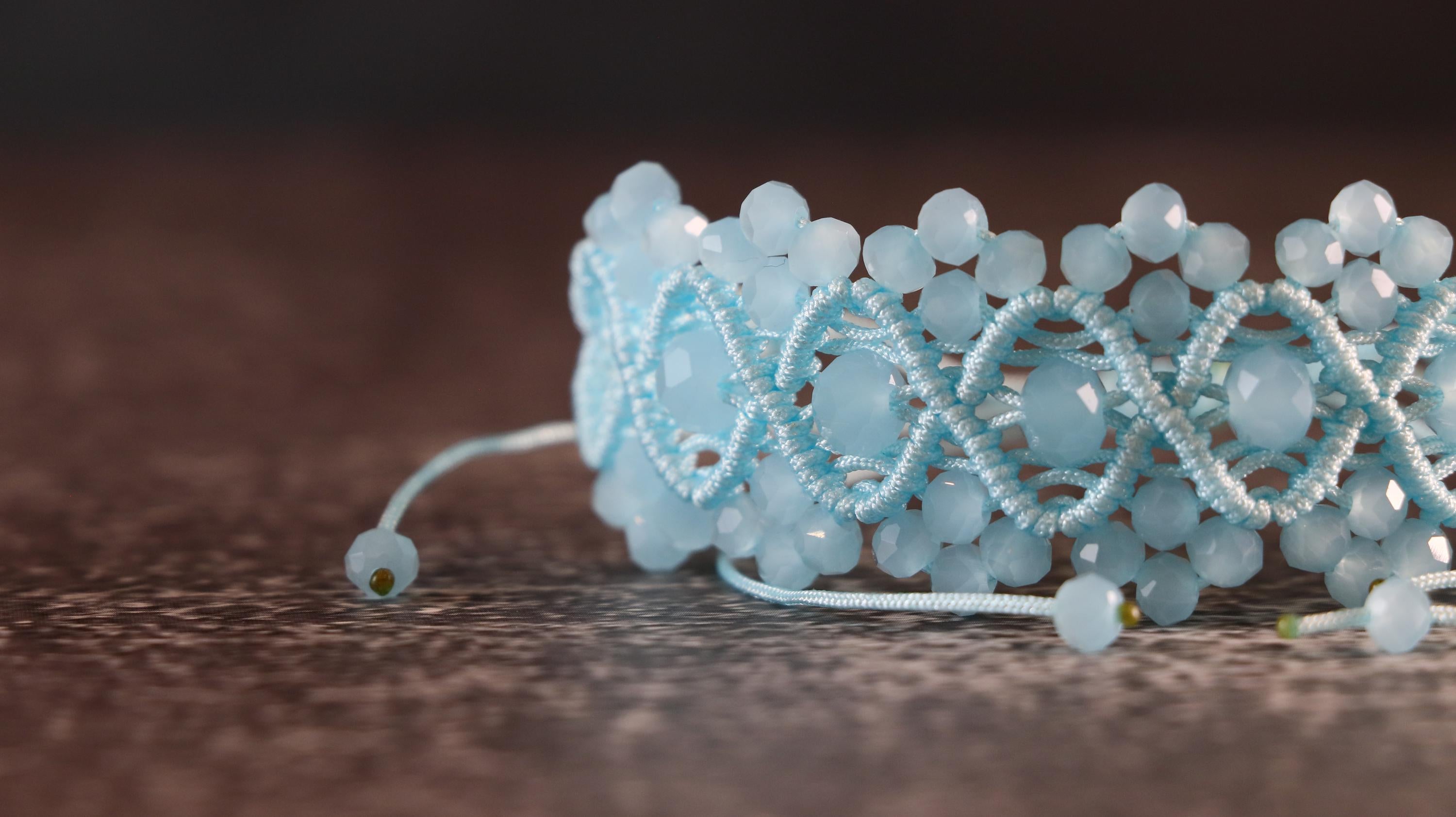 Turquoise Macrame Bracelet for Women