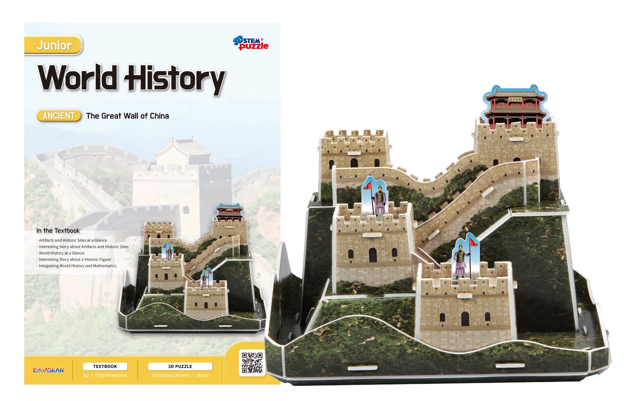 The Great Wall of China 3D Puzzle Set – World History Junior
