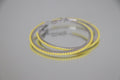 Yellow Beaded Hoop Earrings