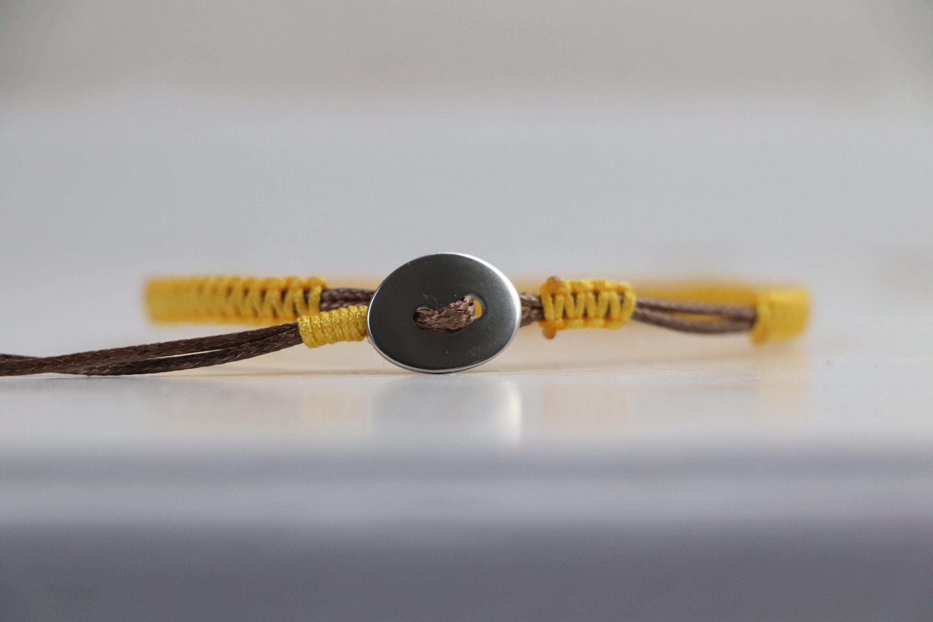 Yellow-Brown Unisex Bracelet Set 009