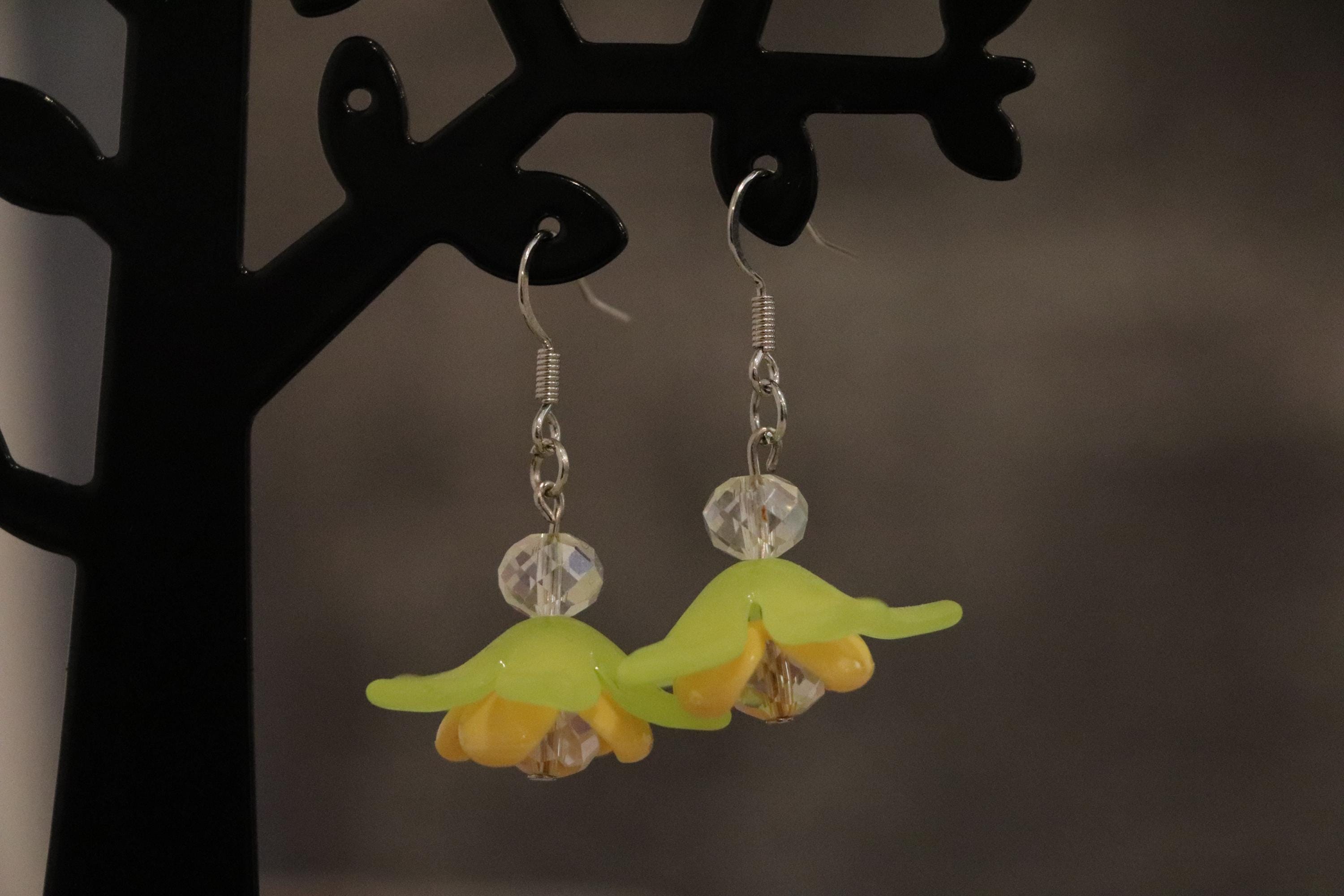 Yellow Flower Earrings