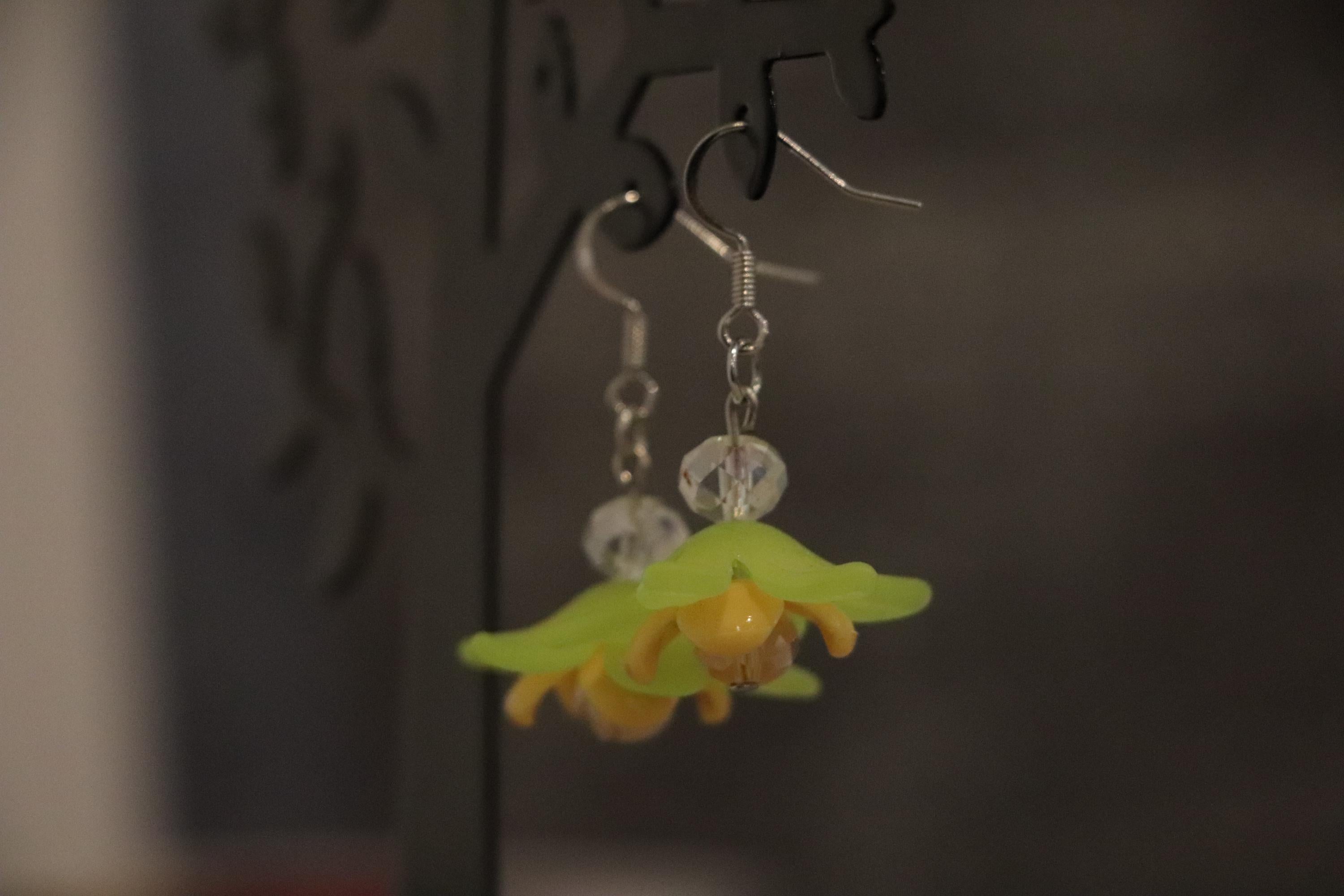 Yellow Flower Earrings