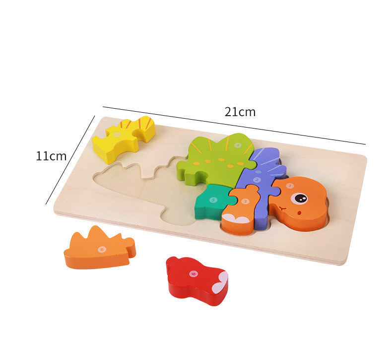 Montessori Wooden Animal Puzzle Toy – Educational Shape Matching Learning Toy for Kids