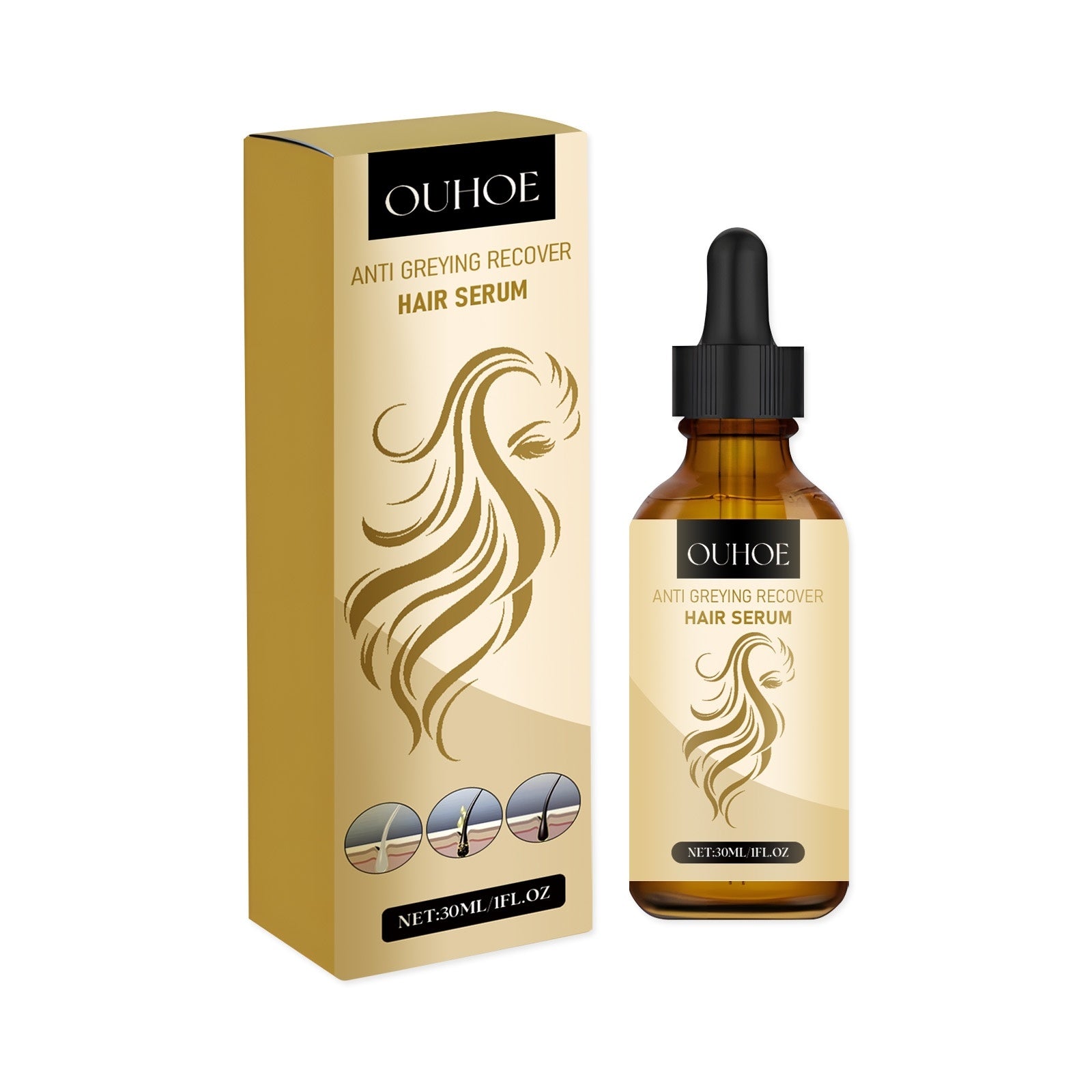 Anti-Grey Hair Serum – Melanin Hair Repair & Hair Care Treatment