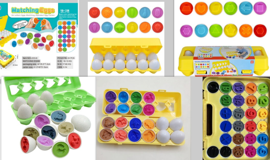 Montessori Egg Matching Toy for Kids – Educational Shape Sorting Learning Game