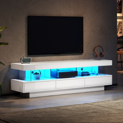 Modern LED TV Stand Cabinet – High Gloss Living Room Media Console 160cm