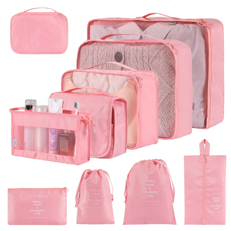 Travel Packing Cubes Organizer Set – Waterproof Clothes Storage Bags