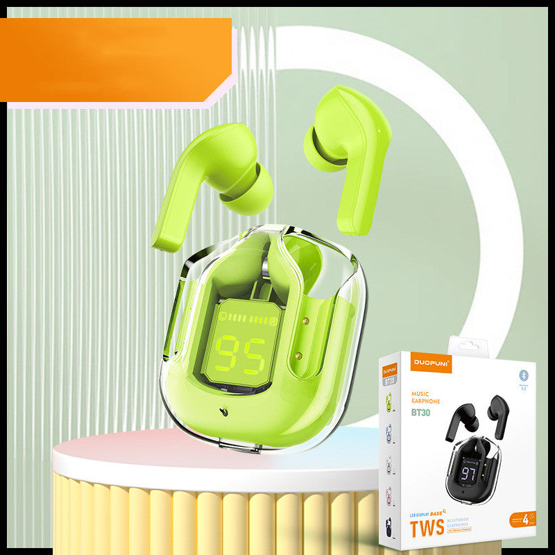 Transparent Bluetooth Earbuds – ENC Noise Cancelling Wireless Earphones