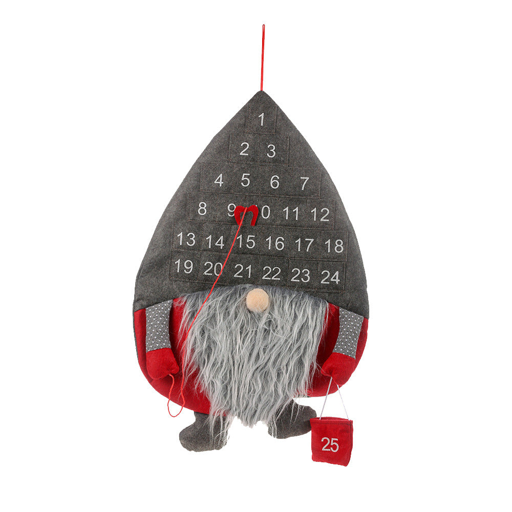 Christmas Gnome Advent Calendar Wall Hanging – Santa Countdown Decor