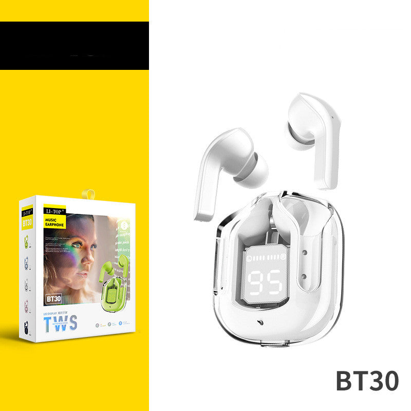 Transparent Bluetooth Earbuds – ENC Noise Cancelling Wireless Earphones