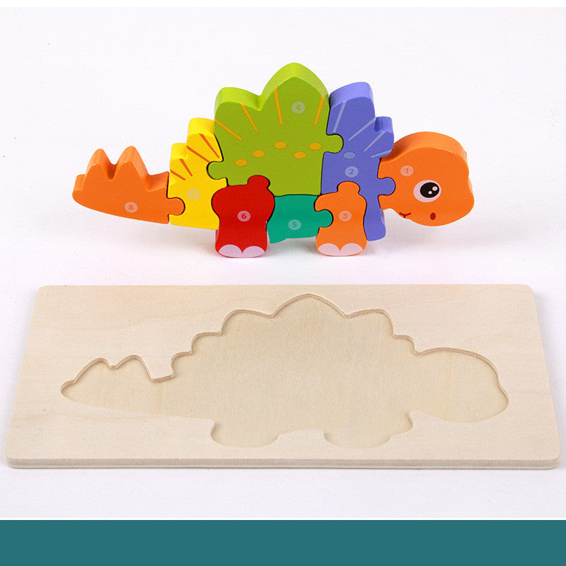 Montessori Wooden Animal Puzzle Toy – Educational Shape Matching Learning Toy for Kids