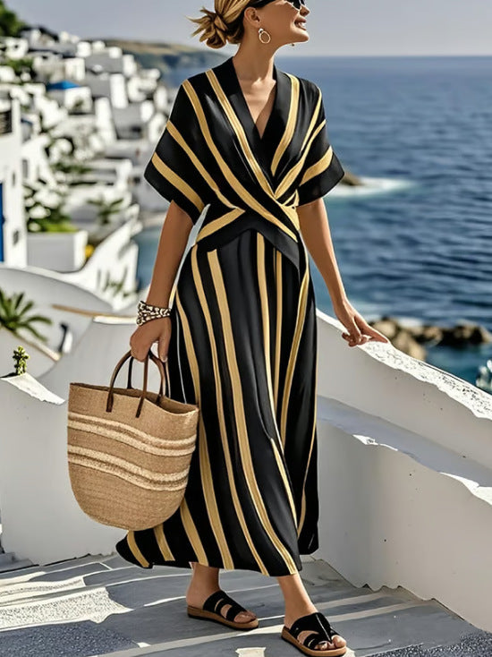 Elegant Summer Boho Maxi Dress – Lightweight Vacation Beach Dress