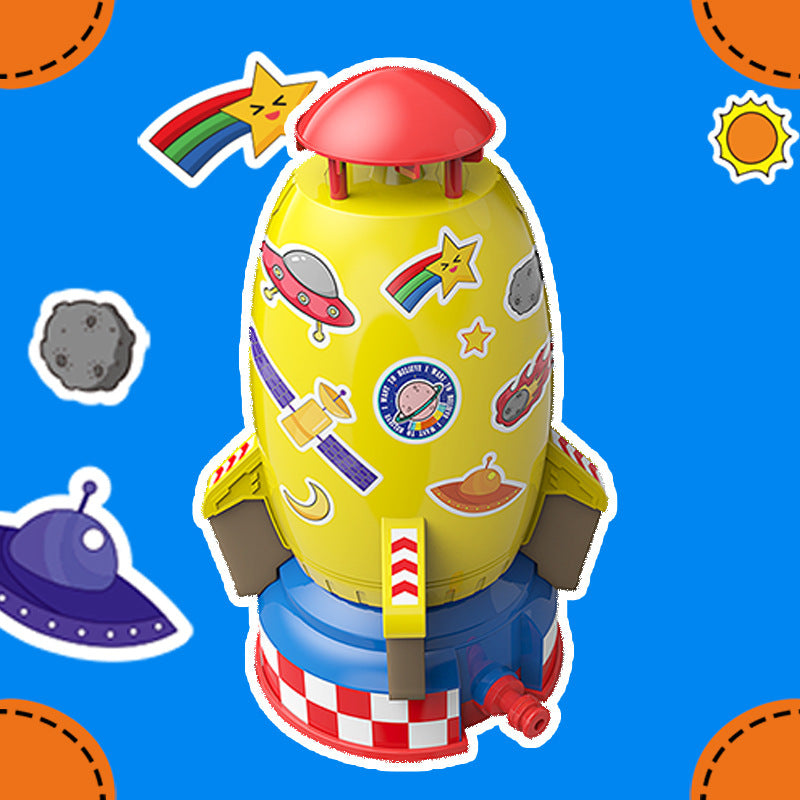 Kids Rocket Water Sprinkler Toy – Outdoor Garden Water Launch Toy