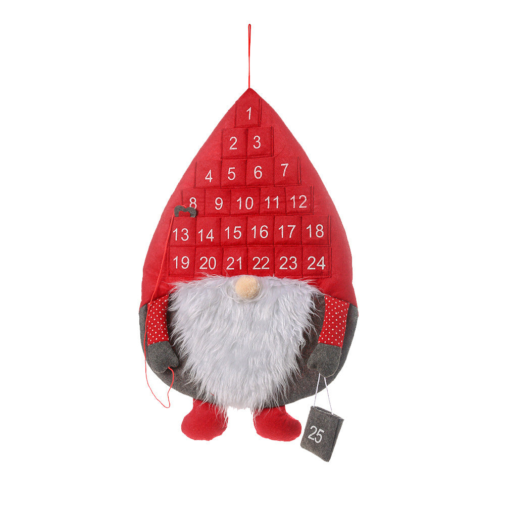 Christmas Gnome Advent Calendar Wall Hanging – Santa Countdown Decor