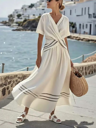 Elegant Summer Boho Maxi Dress – Lightweight Vacation Beach Dress