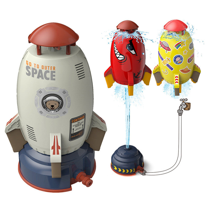 Kids Rocket Water Sprinkler Toy – Outdoor Garden Water Launch Toy