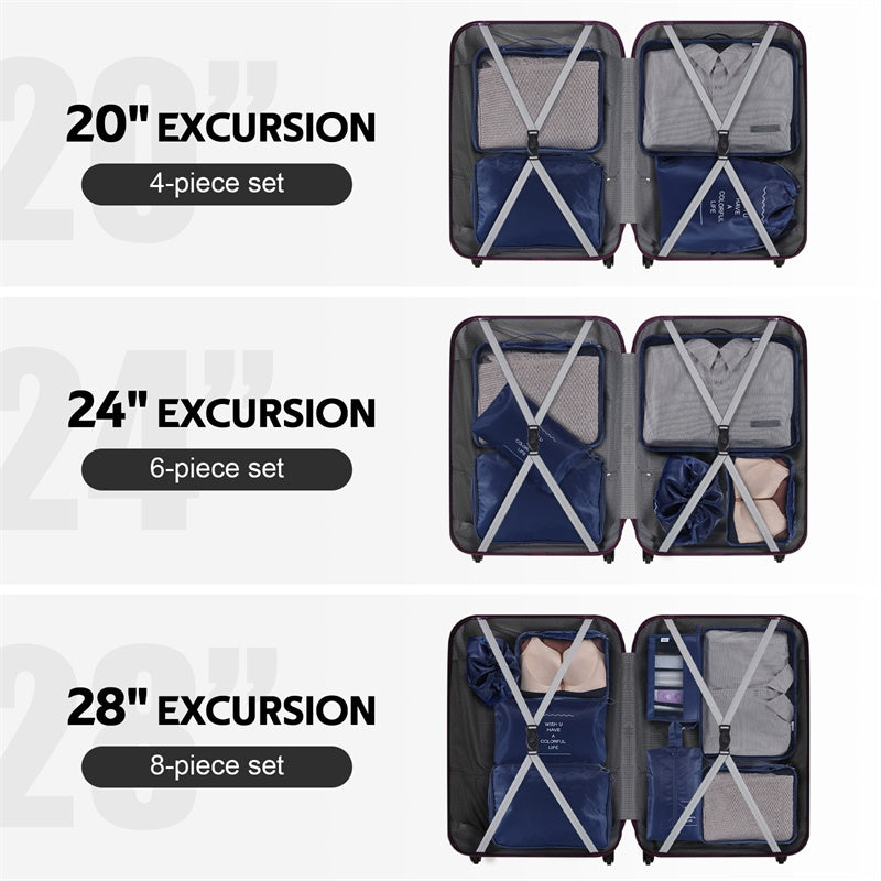 Travel Packing Cubes Organizer Set – Waterproof Clothes Storage Bags
