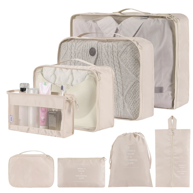 Travel Packing Cubes Organizer Set – Waterproof Clothes Storage Bags