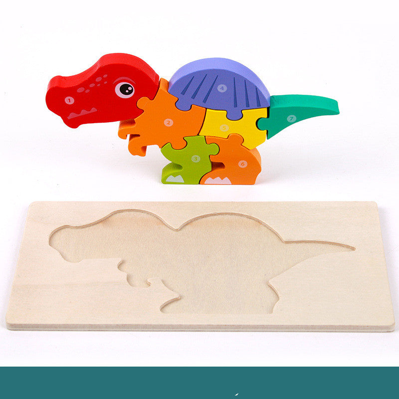Montessori Wooden Animal Puzzle Toy – Educational Shape Matching Learning Toy for Kids